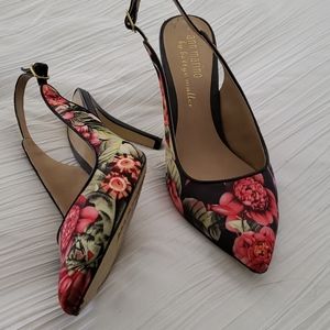 Ann Marino Floral Slingbacks
